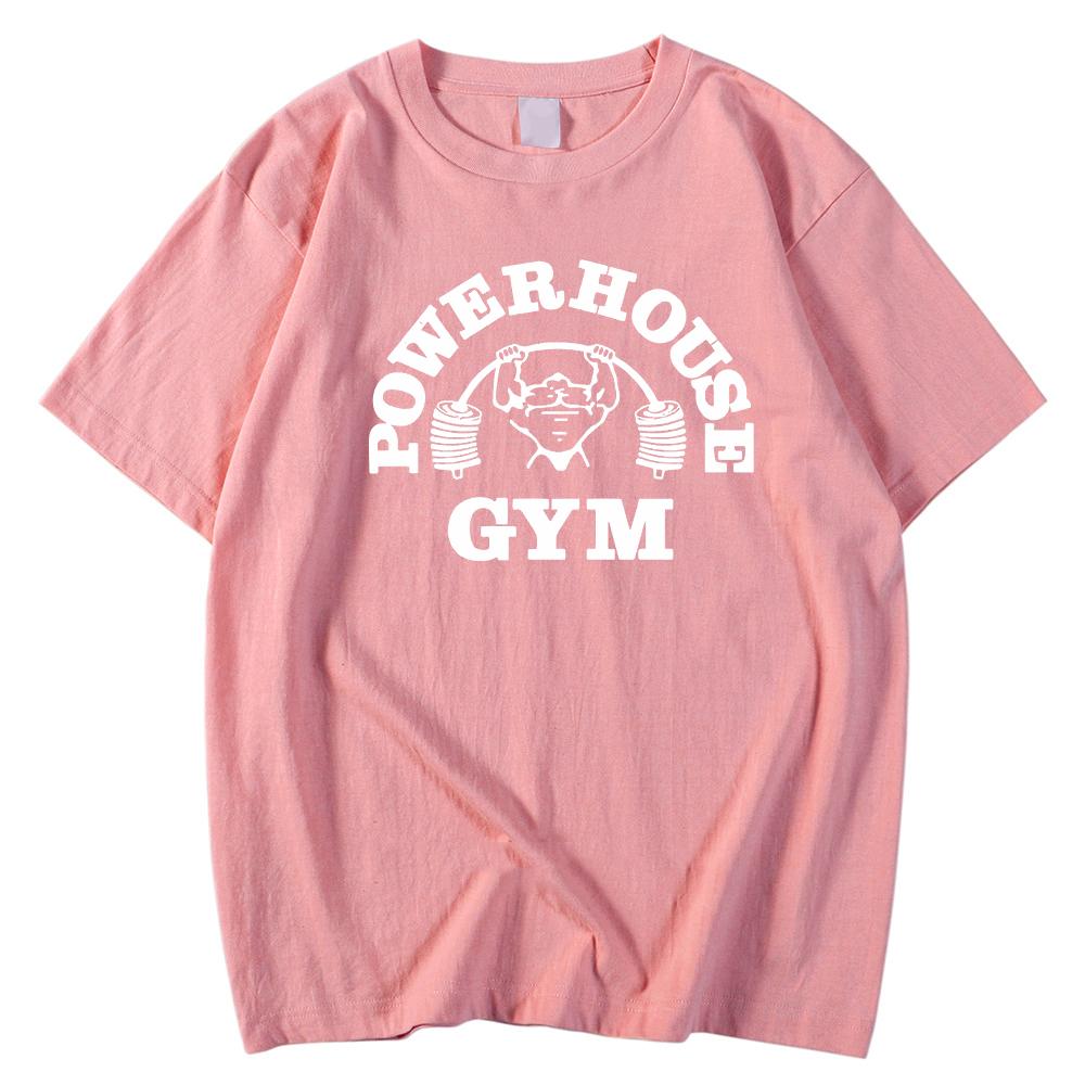 

Футболка с принтом Powerhouse Gym, хлопковая, мужская, женская, спортивная, свободного покроя, футболка с коротким рукавом, летняя, для фитнеса, футболки, одежда, топы 4XL