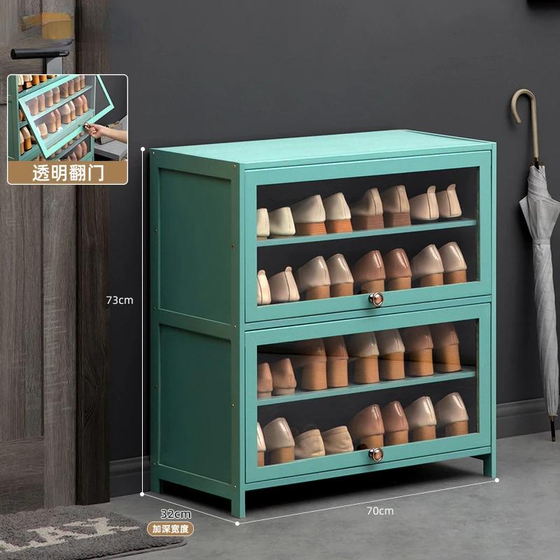 Simple Shoe Cabinet HD Transparent Shoe Storage Shelf Household Display Dustproof Shoe Rack Bench Organizer Cabinets Furniture