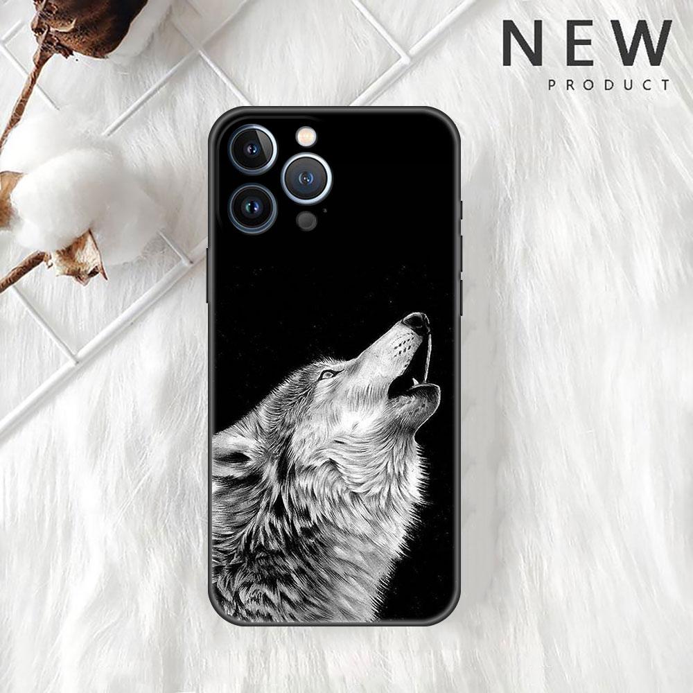 Wolf Tier Cool Tiger Hülle Für Apple iPhone 11 13 14 12 Pro Max 7 8 XR X 6 5 5S SE 2022 13ProMax Schwarzes Silikon Handy Hülle