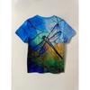 3D Printed Hip Hop Colorful Dragonfly Pattern Outdoor Hip Hop Suitable for Street Wearing Loose T-shirt