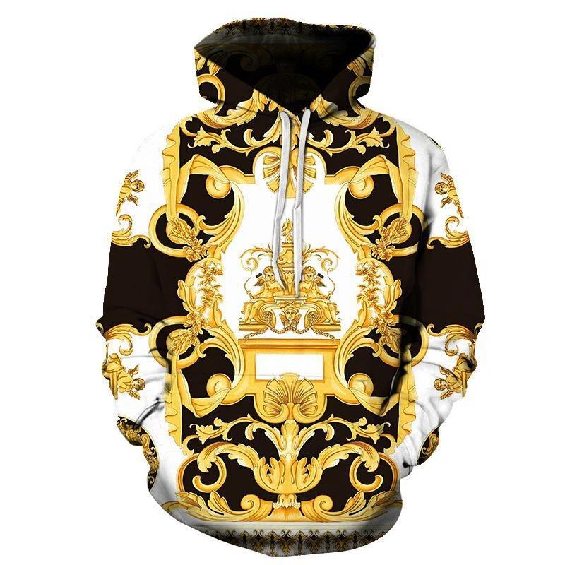 Men's 3D Printed Fashionable Pullover Casual Street Wear Patterned Hoodie