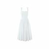 European-American Style Slim White Summer Dress