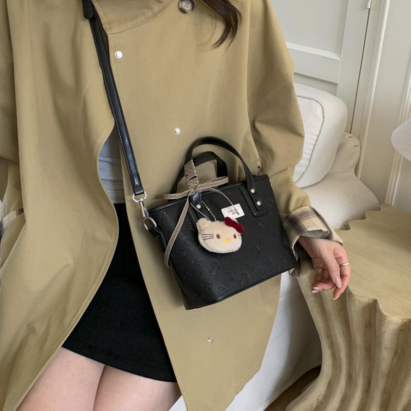 Korean Retro Large Capacity Tote Bag - 2025 Autumn/Winter Casual Shoulder Bag for Women