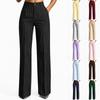 Women's High Waisted Vertical Stripe Wide Leg Dress Pants for Summer Business Casual Wear