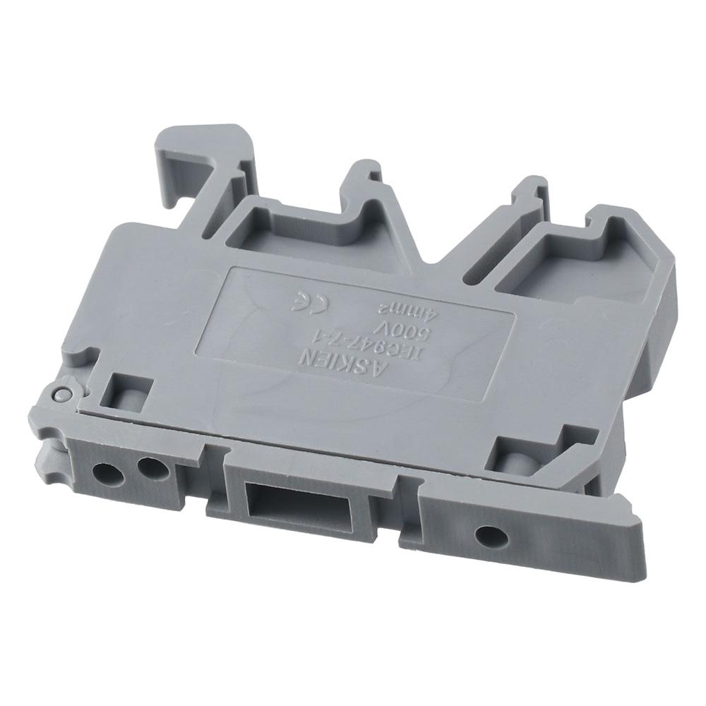 10pcs 6.3A Fuse Holder 500V Terminal Block Durable DIN Rail Mount