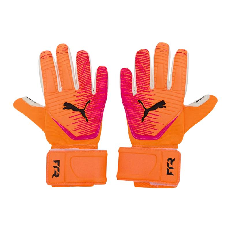 PUMA Fabric, Latex, Artificial Leather Sports Gloves Unisex Orange 042067-12 9