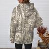 Women Loose Fit Hoodie Sweatshirt with Branch Pattern Print Long Sleeve Pullover Casual Sportswear Top with Front Pocket and Hood