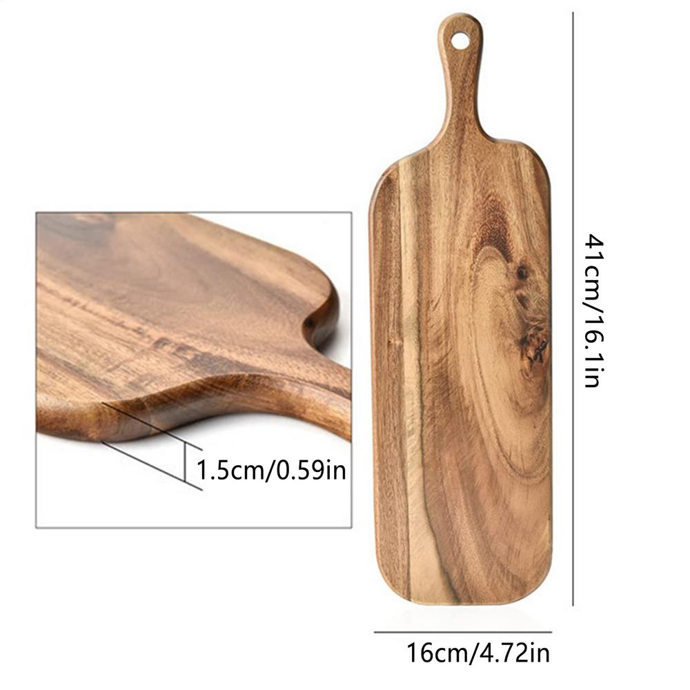 

Wood Chopping Board With Handle Double-Sided Cheese Steak Tray Kitchen Commercial RV Outdoor Restaurant Camping Serving Supplies