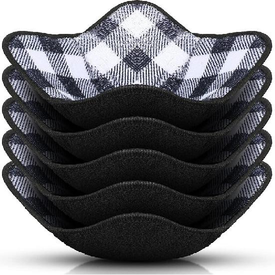 Geiserailie 5 Pieces Hot Bowl Holder Microwave Safe Bowl Cozies Multipurpose Heat Proof Plate Holder to Prevent Hand from Heat and Maintain Food Warm