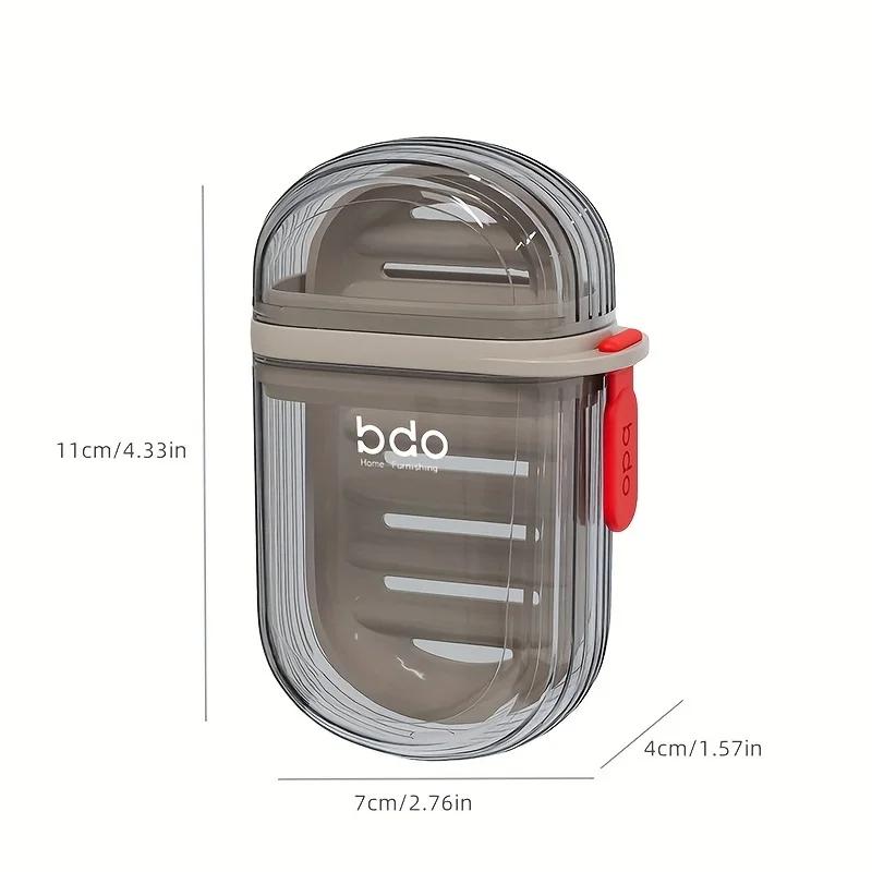 Portable Soap Box Travel Leakproof with Drain Holder Suitable for Bathroom Kitchen Camping Gym Simple Soap Storage Box