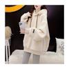 Hooded Sweatshirt for Women Autumn Winter Warm Plus Velvet Korean Style Loose Fashion Versatile Long-sleeved Top