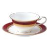 Noritake Hemingway Maroon Bone China Cup and Saucer Both Coffee and (for Tea), 220cc, Y59587/4733