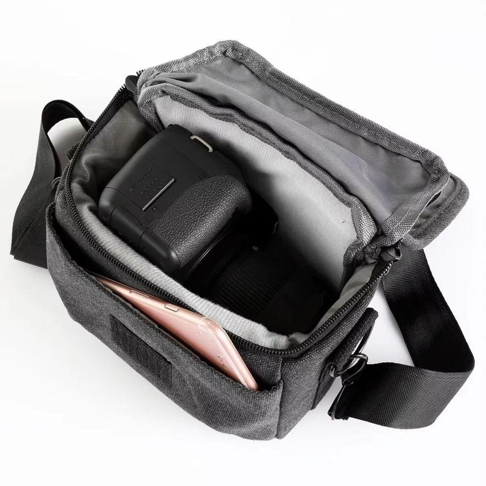 Canvas Camera Bag Shoulder Strap Single Shoulder Slanting Camera Video Bag Photography Waterproof Digital Shoulder Pouch Outdoor