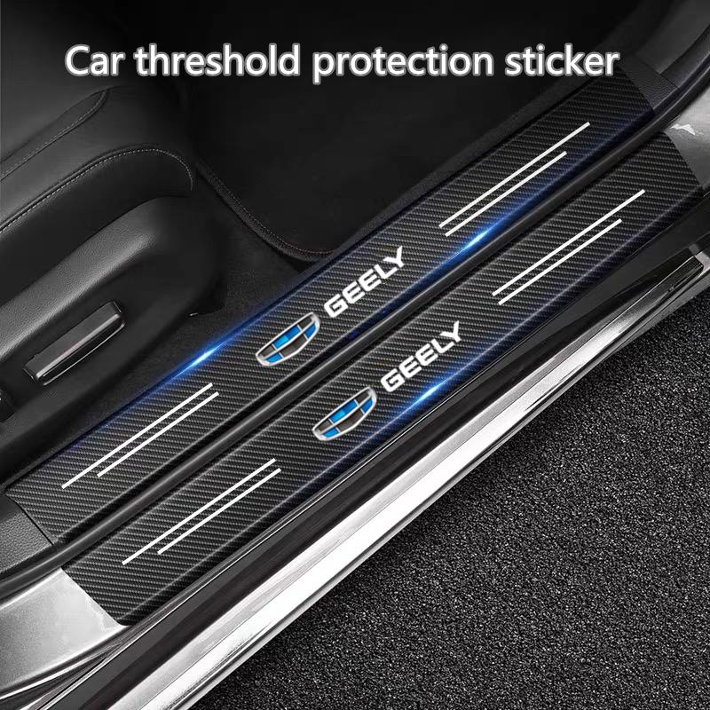 Carbon Fiber Car Sticker Auto Door Trunk Protective Strip For Geely Atlas Coolray Emgrand EC7 EC8 X7 EX7 CK2 CK3 GL GS