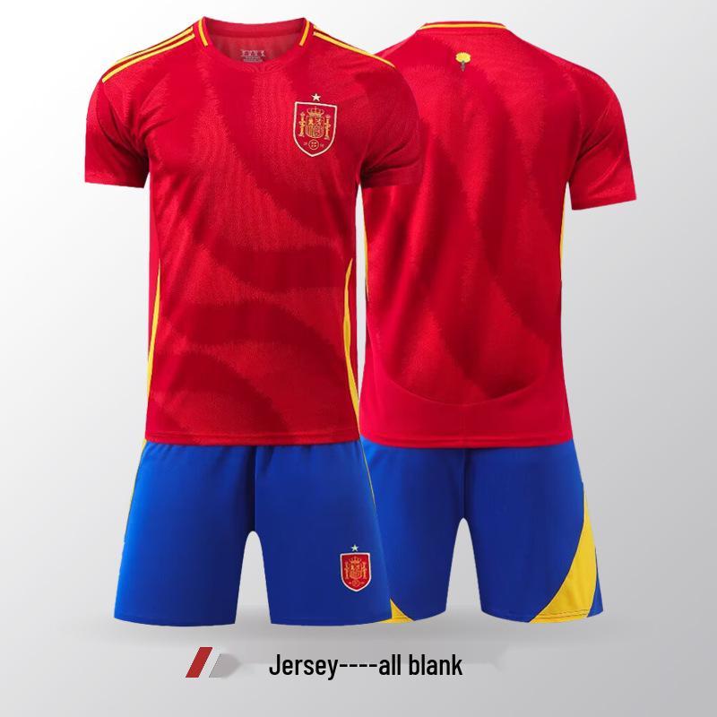 Spanien 2425 Heim- & Auswärts-Fußball-Trainingsset - Schnelltrocknend, Atmungsaktiv, Schweißableitendes Trikot