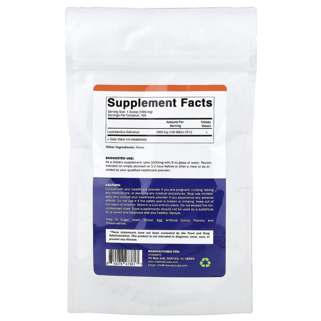 Vitamatic Lactobacillus salivarius, 3,5 oz (100 g)