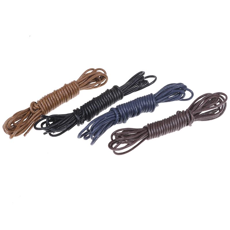 2 Pairs 100/120/140cm round waxed shoelaces leather shoes sport shoe laces DO 2 Pairs 100/120/140cm round waxed shoelaces leather shoes sport shoe laces DO