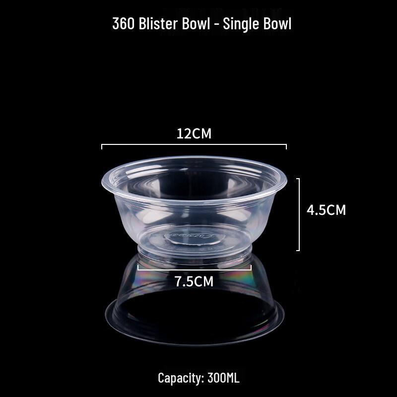 Disposable Round Plastic Bowl with Lid