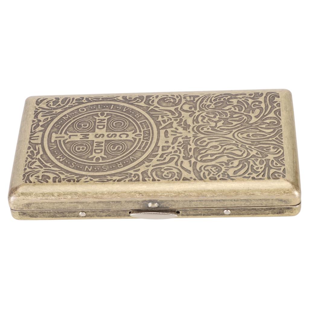 Cigarette Case Retro Cigarette Pocket Holder Metal Cigarette Holder Case for 20 Cigarettes