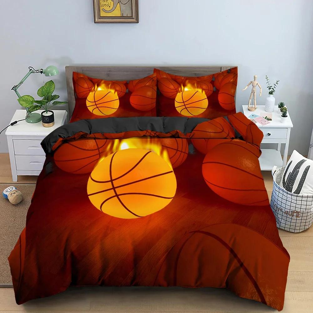 3D Basketball Bedding Set Boys Bedroom Duvet Cover Duvet Cover Single King Size Duvet Cover Home Textile 2/3 Pieces