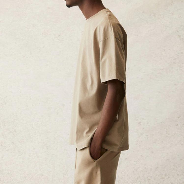 Fear of God Essentials Short Sleeve Logo Tee Unisex Tops Moss FOG-SS21-584