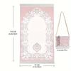 Modern Woven Jacquard Bed Blanket with Elastic Threads Compact Three-Piece Set Portable Travel Mat & Small Bag Easy Storage