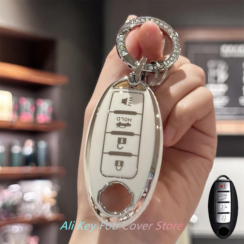 Key Fob Cover Keychain Lanyard for Nissan Altima Rogue Sentra Pathfinder Frontier Maxima Titan Murano Kicks Juke Versa Arma