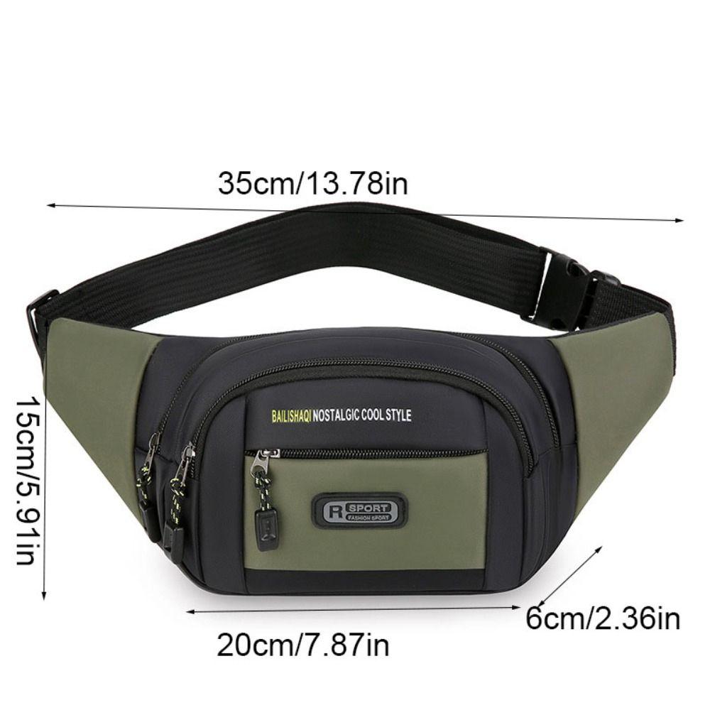 Multiple Pockets Multifunctional Waist Bag Large Capacity Men Running Pouch Men Chest Bag  Gym