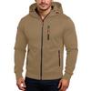 Giacca con cerniera da uomo, giacca cardigan casual retrò a maniche lunghe
