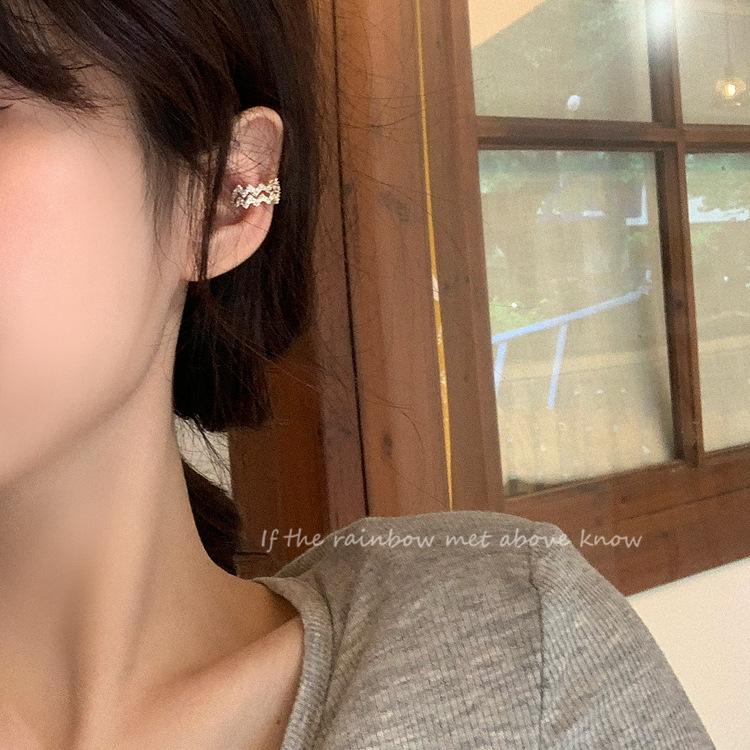 Diamond-set Ear Clips, Cold Wind Temperament, Earbone Nails, No Ear Holes, Fairy Energy, Mori Super Fairy