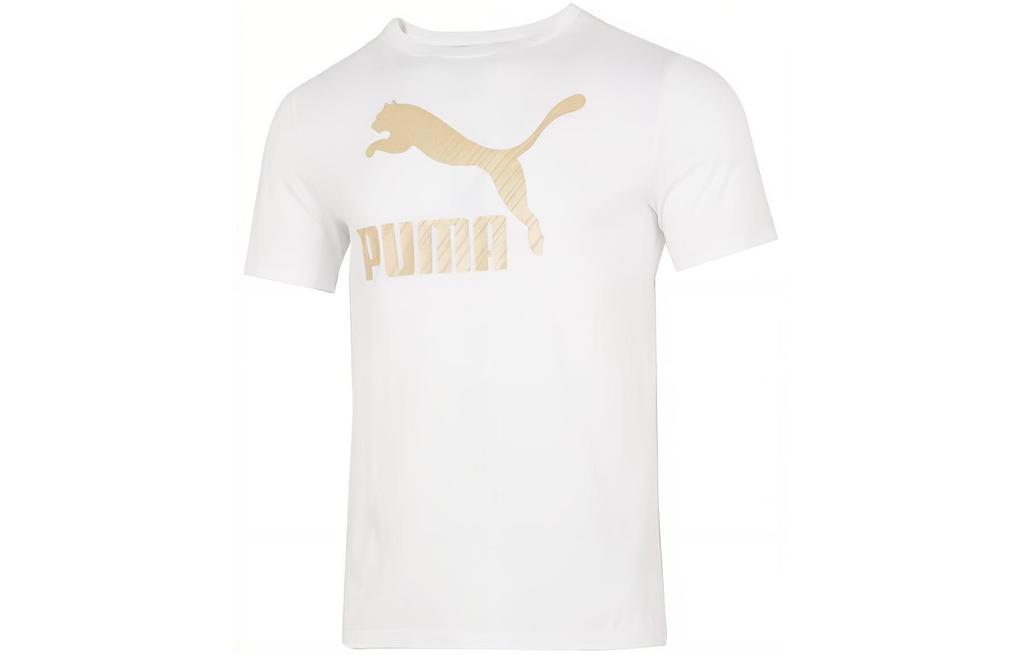 PUMA T Shirts Unisex White Crew Neck Moderate Straight Fit 625824-02