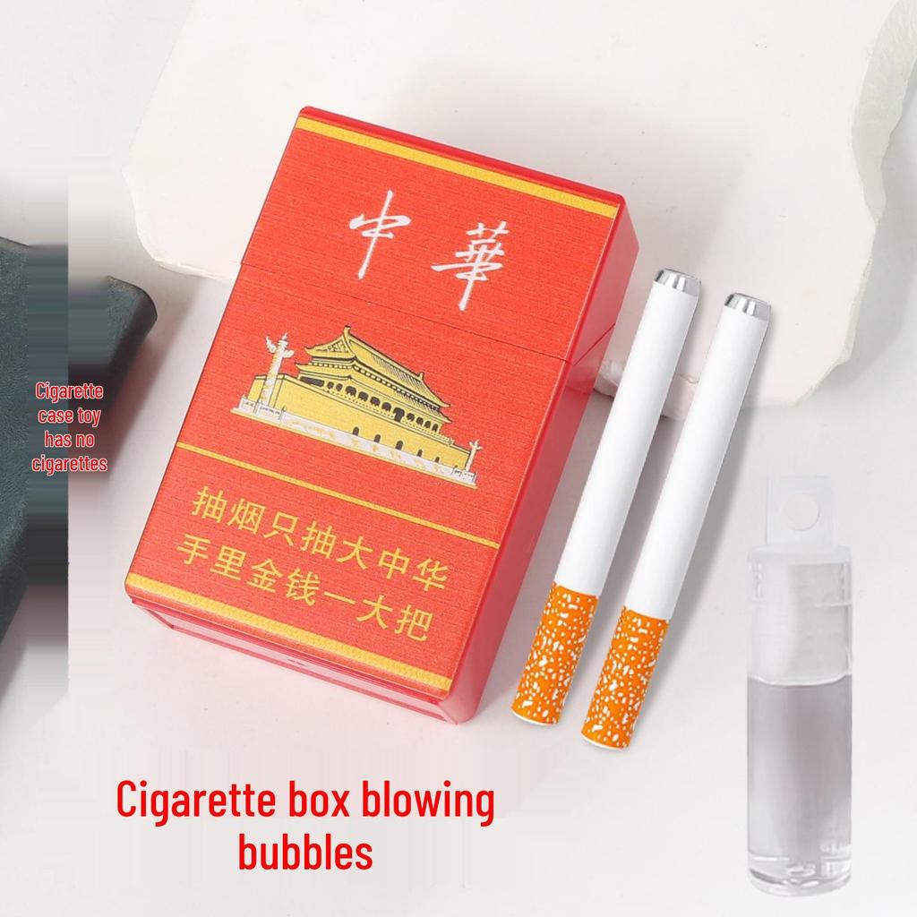 Bubble Blowing Cigarette Case Prank Toy - Adult Stress Relief & Quit Smoking Aid