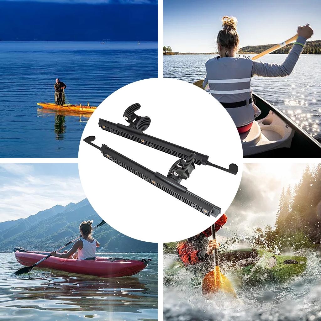 1 Pair Adjustable Kayak Pedal Foot Rest Rudder Control