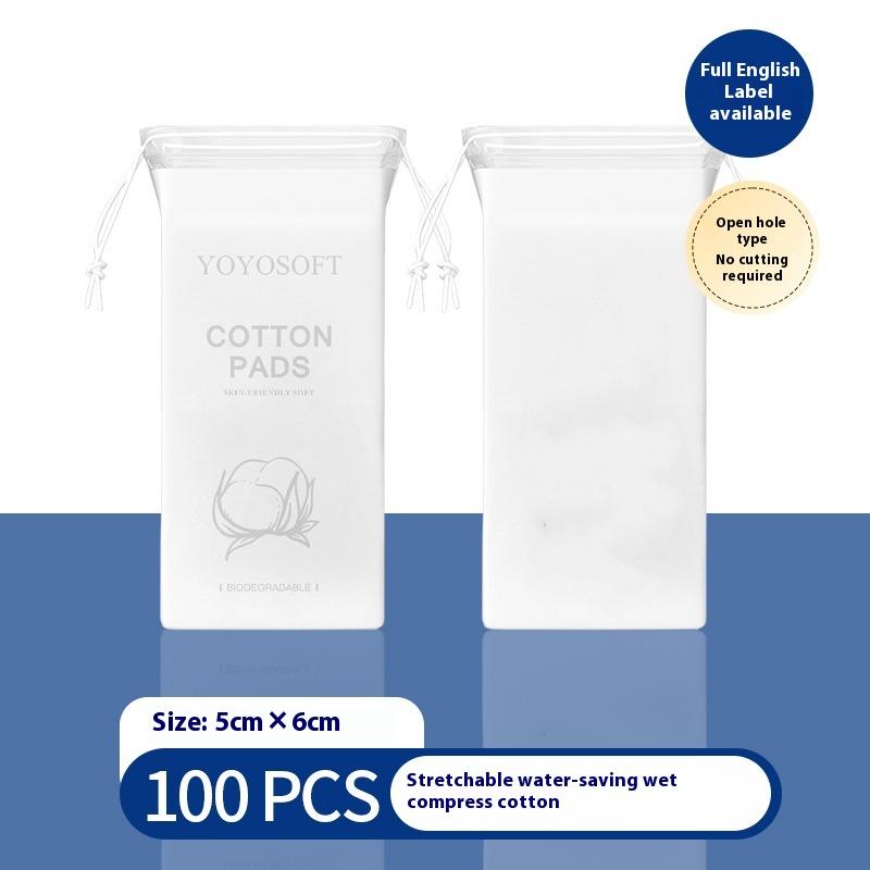 50/100Pcs Stretchable Open-Type Wet Compress Pads – Ultra-Thin Cotton Pads for Facial Moisturizing and Makeup Removal