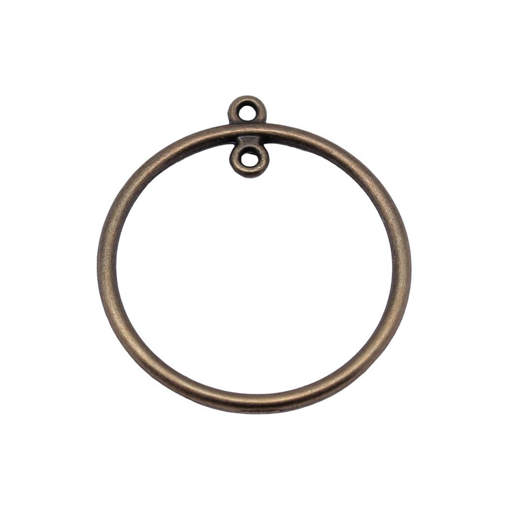 Irregular Oval Frame Connectors Moon Hammered Texture Links For Earring Making