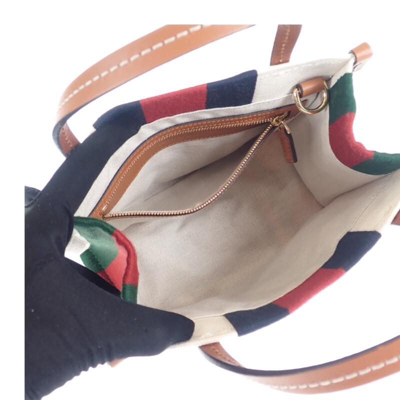 GUCCI  727735 2WAY bag Ivory canvas/leather Women