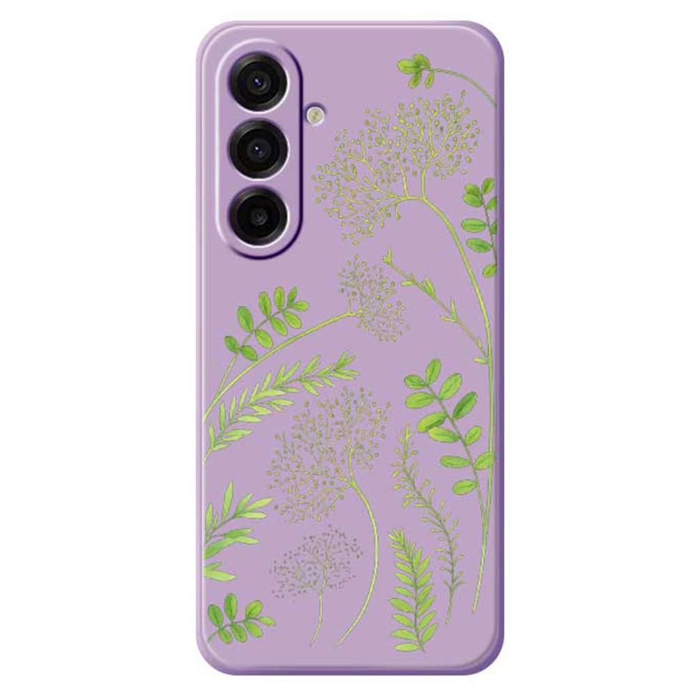For Samsung Galaxy A17 5G Case Leaves Pattern Printing Straight Edge TPU Phone Back Cover