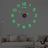 Europäischer Stil Leuchtende Digitale DIY Wanduhr - Leise, Aufkleber-Design für Arbeits- und Wohnzimmer
