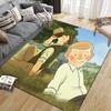 Ethel & Ernest Flannel Pattern Square Carpet,Area Rug,Carpet Rug for Living Room Bedroom Sofa Playroom Decor,Non-slip Floor Mat