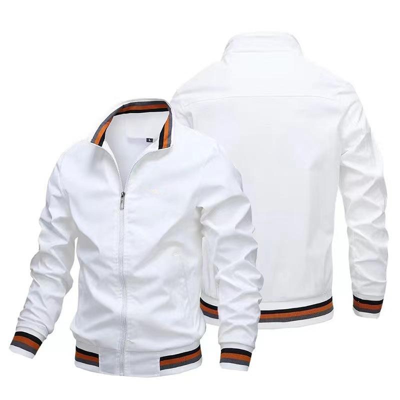 Spring and Autumn Casual Bomber Jacket Men's Sports Jacket Trendy Contrast Color Jacket