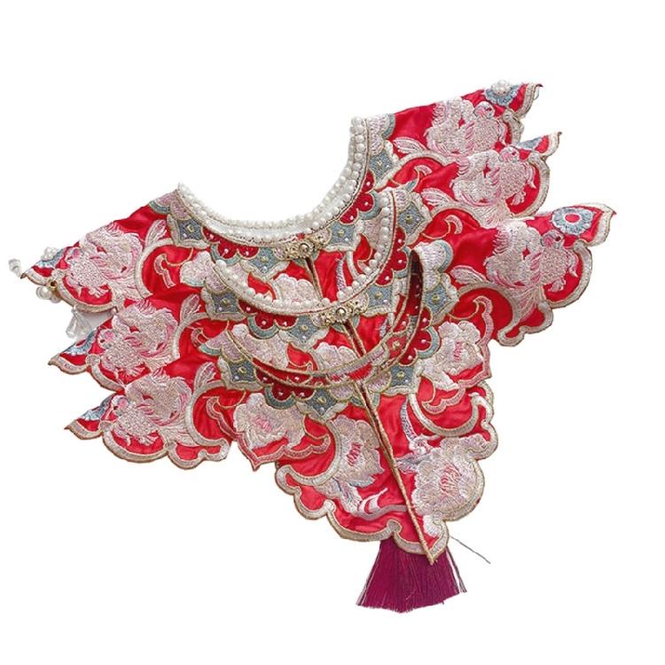 Chinese Embroidered Floral False Collar for Girl Sweater Dress Clothes Decorative Collar with Tassels Sewing Applique