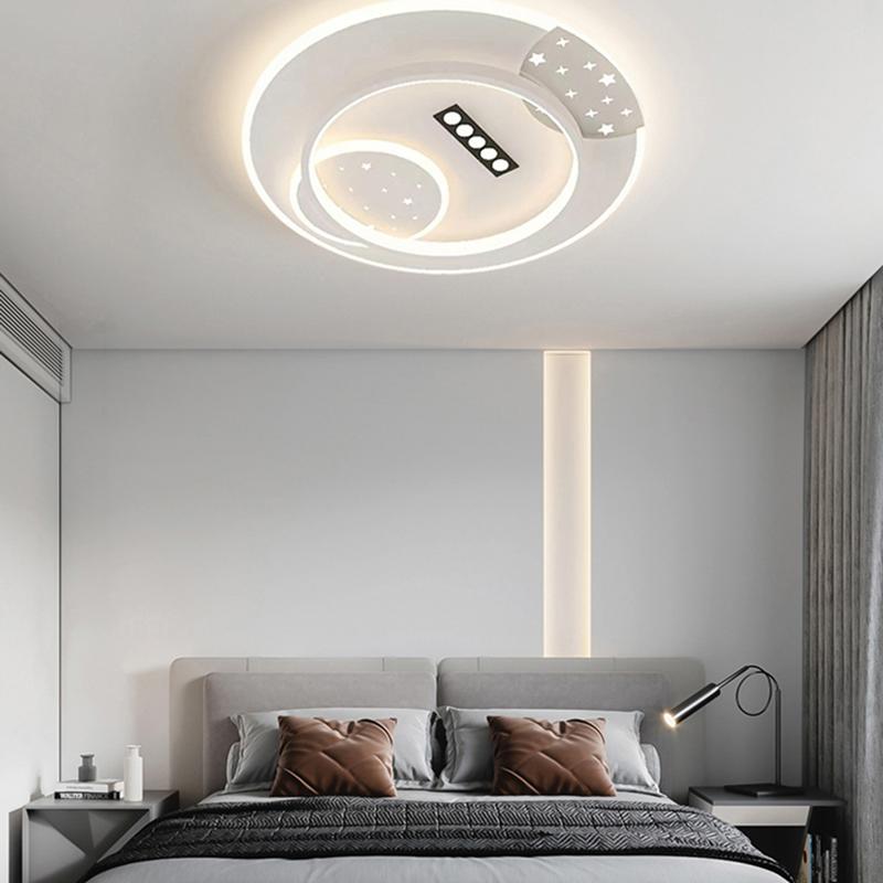 Three-color Dimming Indoor Ceiling Lamp Bedroom Living Room Dining Room Lighting Modern Square Round Ceiling Lamp 110V 220V