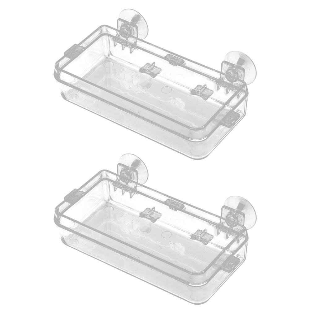 Anti Escape Bowl Suction Cup Feeder Transparent Detachable Gecko Feeder for Reptiles