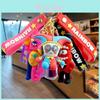 Whimsical Cartoon Keychain Colorful Rubber Bag Charm Magical Digital Circus Design