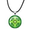 Klassische Lebensblume Seilkette Glasanhänger Halsketten Mandala Elegante und komplexe Muster Halsketten Damen Cabochon Schmuck