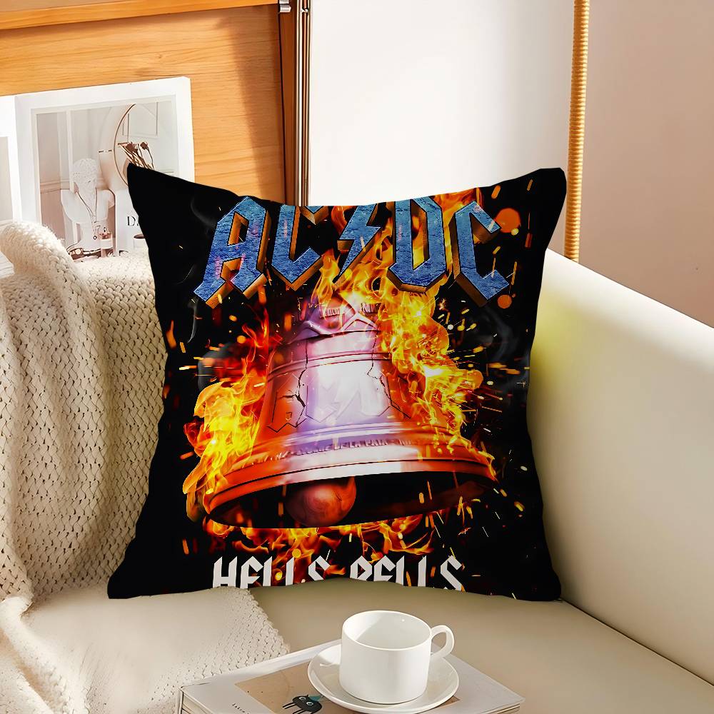 Music Art A-ACDC Pillow Gifts Home Office Furnishings Bedroom Sofa Car Cushion Cover Case 45x45cm