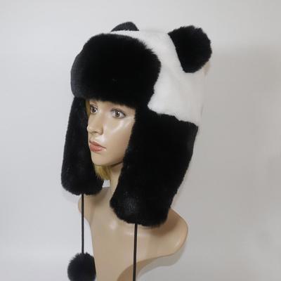 Russian Winter Keep Warm Hats Girls Lovely Faux Rabbit Fur Bomber Hat Thick Style Quality Women Outdoor Ear Protection Caps
