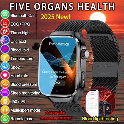 2025 Neue Mikro-Körperliche Untersuchung Fünf Organe Gesundheit Smartwatch Blutdruck Harnsäure Körperfett Uhren Bluetooth Anruf Smartwatch