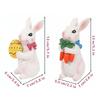 Resin Material Easter Bunny Ornament Standing Design Cartoon Style Bunny Statue DIY Craft Cute Appearance Rabbit Figurine