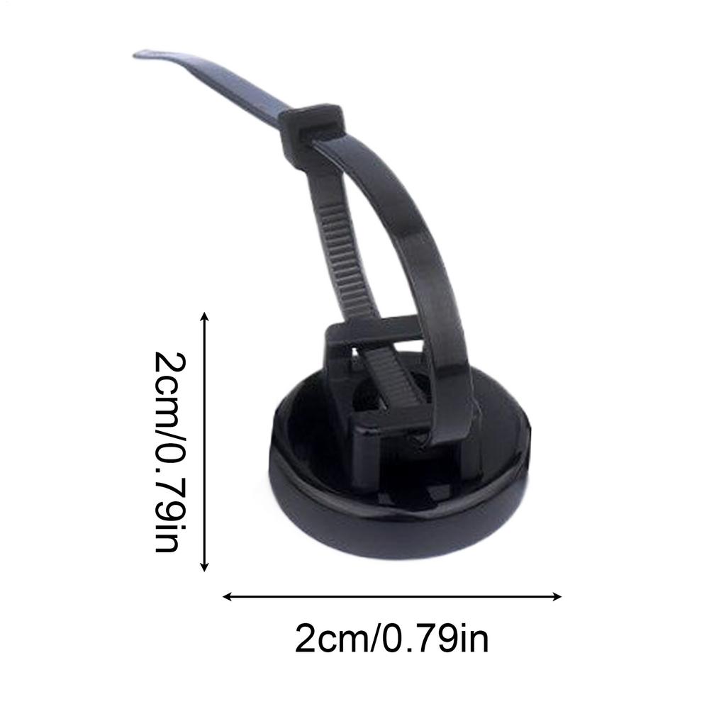 

1Pcs Reuse Cable Holder Tie Mount Nylon Ties Fixing Seat Zip Cable Tie Mount Magnetic Tie Holder Space-Saving House supplies чорний